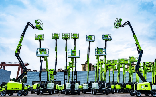 百余台高空作业平台乘风起航 中联重科极光绿跃动世界