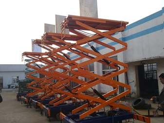 移动剪叉式升降平台--上海国实专业升降机生产厂家 SJY0.3-6_升降平台网