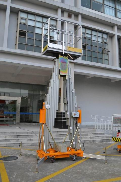 珠海销售出租16米双桅柱液压升降机 JKD-16_升降平台网